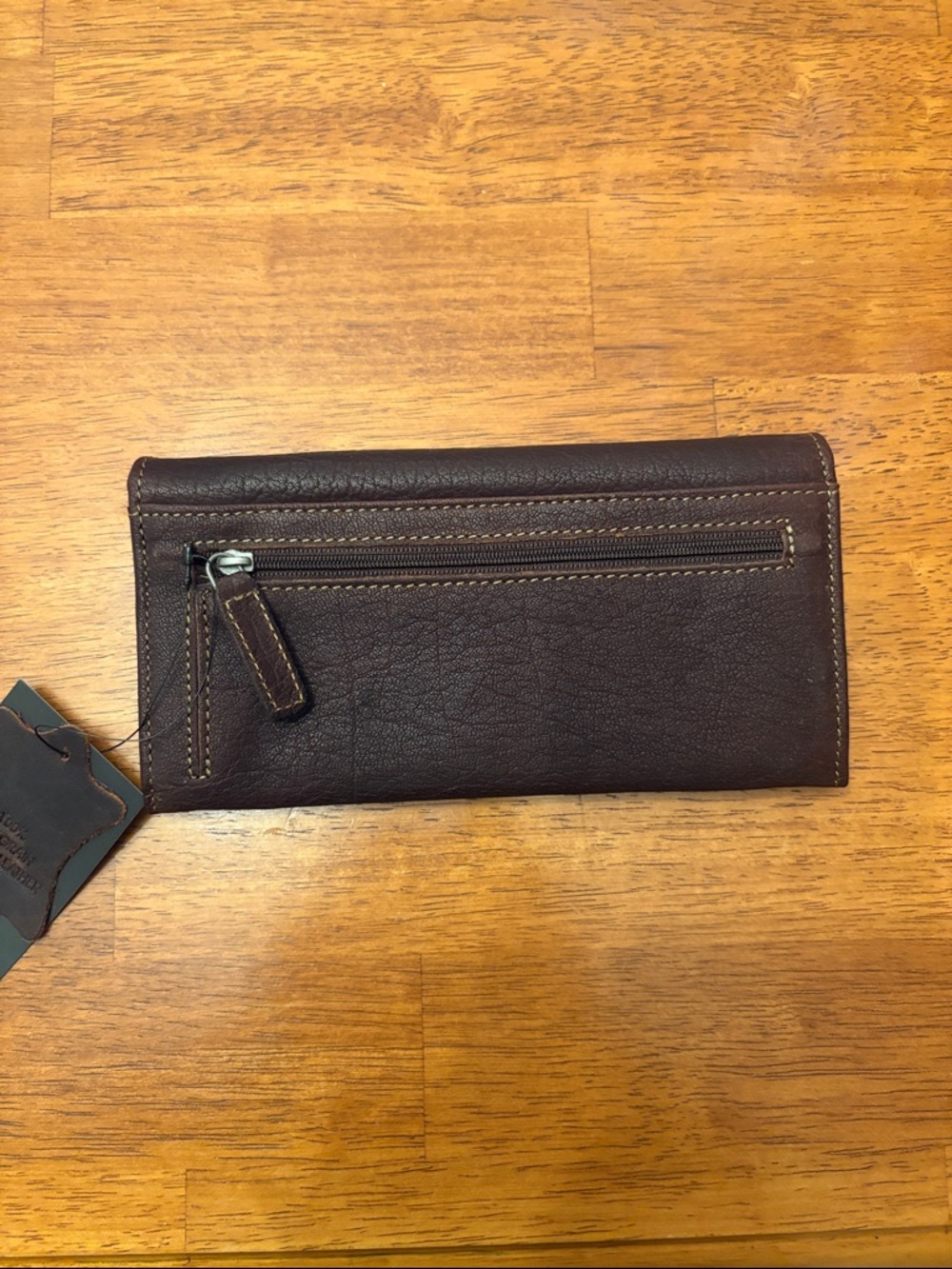 Jack Georges Dark Brown Leather Clutch Wallet - Picture 2 of 5